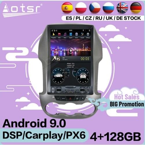 128G Tesla Screen Multimedia Stereo Android 9.0 Player For Ford Ranger 2011 2012 2013 2014 2015 2016 GPS Navi Receiver Head Unit