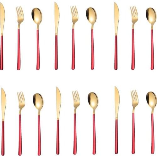 3pcs/18pcs Cutlery Set Stainless Steel Kitchen Utensils For Children Fork Spoons Knives Sets Teaspoons Dinnerware Sets Wholesale