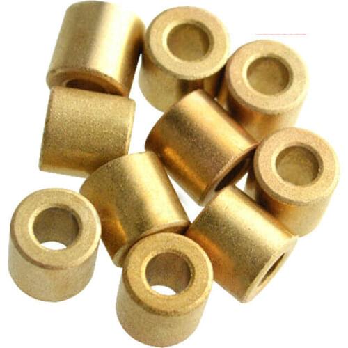 5Pcs 3mm 4mm Inner Diameter Powder Metallurgy Brass Sleeve Oil self Lubricating Bearing 6mm/8mm OD 4mm-10mm Length