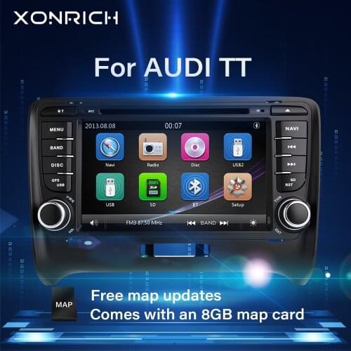 2 Din Car Multimedia Player For AUDI TT MK2 8J 2016 2007 2008 2009 2010 2011 2012014 GPS Navigation Stereo Radio DVD head unit