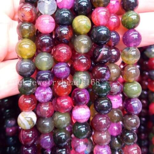 Free Shipping Fashion Jewelry 10mm Beautiful Mulitcolor Dragon Veins Carnelian Round Loose Beads 15" FG7078
