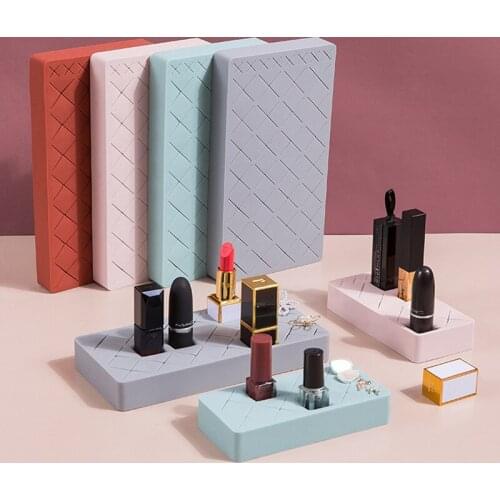 BIG Silicone lipstick storage rack desktop storage cosmetic storage box eyebrow pencil lip gloss multi-frame finishing rack