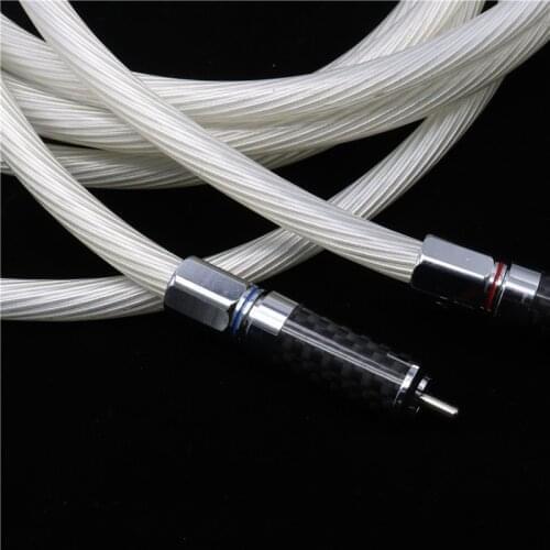 DIYLIVE HiFi Dutch sterling silver 5NOCC fever power player CD audio cable HIFI double RCA sound bile player Lotus signal cable