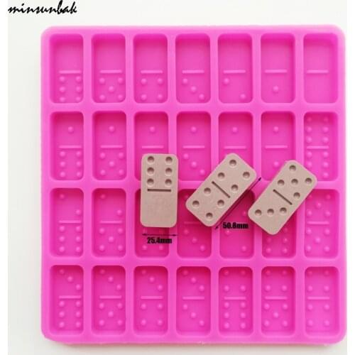 Minsunbak Domino Mold Silicone Mold Cake Decorating Tools DIY Clay Plaster Mold Kitchen Accessories