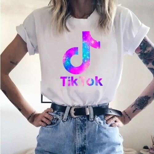 TIK TOK Streetwear Women Hip Hop Oversized t-shirt Men Short Sleeve Graphic Tees Kpop