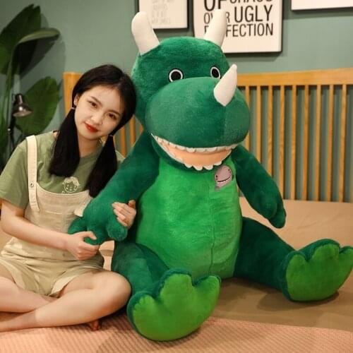 Giant Cartoon Dinosaur Plush Toy Big Cute Animal Tyrannosaurus Doll Pillow for Boy baby Gift Decoration 47inch 120cm DY50969
