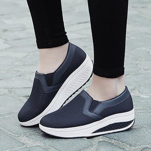 Designer Black Platform Sneakers Casual Shoes Women Tenis Feminino Women Wedges Shoes Footwear Basket Femme Trainers Women