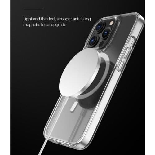 2021 New Crystal Clear Wireless Charger Magnetic Case For IPhone 13 Mini 13 Pro Max 13Pro 13 Luxury Coques Fundas