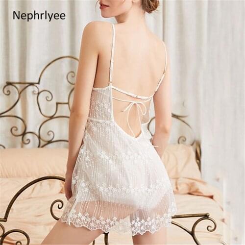 Sexy Sleepwear Women Lace Silk Satin Night Dress Sleeveless Nighties V-neck Nightgown Plus Size 3XL Nightdress Nightwear