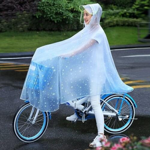 High Quality Mens Womens New Cycling Bicycle Bike Raincoat Rain Cape Poncho Hooded Windproof Rain Coat Mobility Scooter Cover