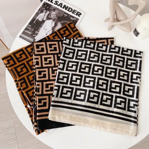 2021 new luxury women scarf quality shawl silk fashion scarf headscarf beach sunscreen bag headscarf scarf 90cm*180cm