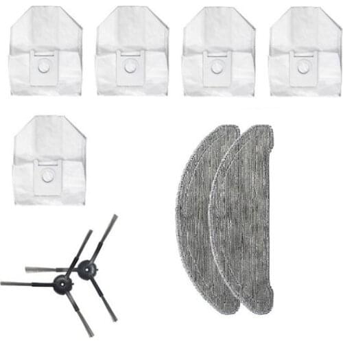 5x Dust Bag/2x Repetitive Wipes/2x Side Brush for ROIDMI EVE Plus,Replacement Vacuum Cleaner Parts