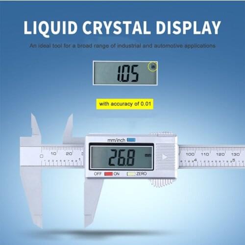 0-100mm 0-150mm LCD Display Digital Vernier Caliper Inches Millimeters Measuring Tools Home Measurement Gauge Ruler Caliper