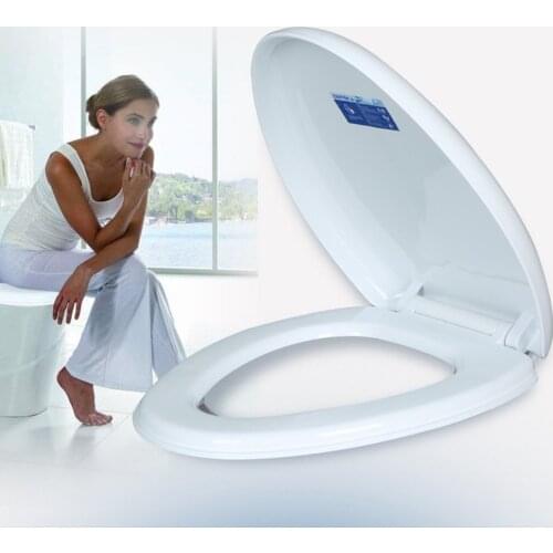 Toilet Seat Slow Close Never Loosen PP Plastic Antiskid Toilet Lid White Toilet Seat Thick Toilet Covers