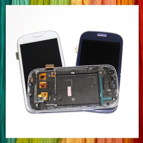 Blue White LCD for samsung s3 i9300 lcd display frame for samsung s3 i9300 display for samsung s3 i9300 LCD