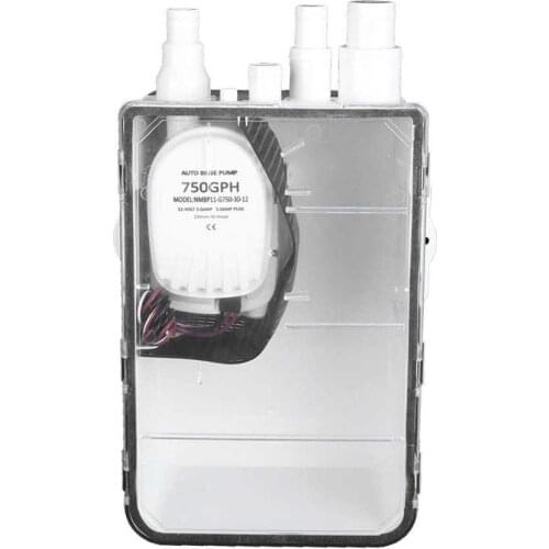 Marine Shower Sump Pump System Boat RV Bilge 12V 750GPH Marine Multi Port Drain Box Accessories