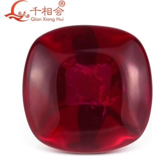 10*10mm 6.1ct Tower shape ruby 5# red color including minor cracks and inclusions corundum loose gem stone