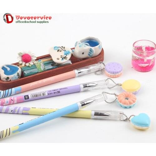 3Pcs/lot Kawaii Candy Gel Pen KT Dessert Pens Fresh Food Animal Shape Writing Stationery Material Escolar Office School Supplies