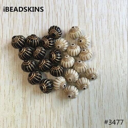 Choose color) 14mm 350pcs/lot Acrylic lantern shape antique style Beads for Jewelry DIY #3477 (Design as shown)