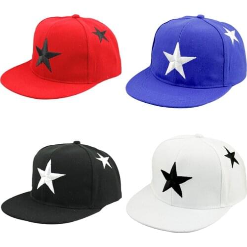 5-13 Yrs Children Cartoon Baseball Caps Cotton Hip Hop Cap Embroidery Five-pointed Star Hats Baby Kid Hat Boy Girls Snapback