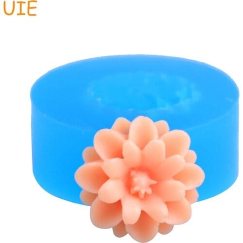 HYL240U 15.9mm Flower Silicone Push Mold - Cupcake Toppers, Cake Decorating Tools, Fondant, Resin, Polymer Clay, Gum Paste Mold