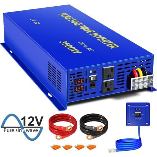 XYZ INVT 3500W Pure Sine Wave Inverter 12V 24V 36V 48V DC TO AC 220V Multi-protection Off-grid Inverters Wired Remote Control