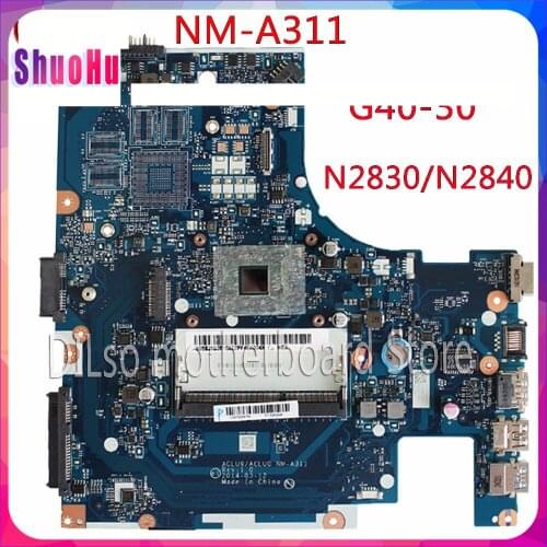 KEFU ACLU9 / ACLU0 NM-A311 For Lenovo G40 G40-30 Laptop Motherboard Test Motherboard DDR3 with N2830 CPU Onboard HM76