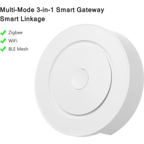 KKmoon Multi-Mode Gateway Tuya Zigbee Smart Security Two-Way Multifunctional Smart Gateway Hub Support WiFi BLE Mesh Smart Home