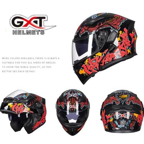 2019 New Knight Safety protection Double lens Flip Up Motorcycle helmet Open Face Motorbike Helmets made of ABS PC Lens visor