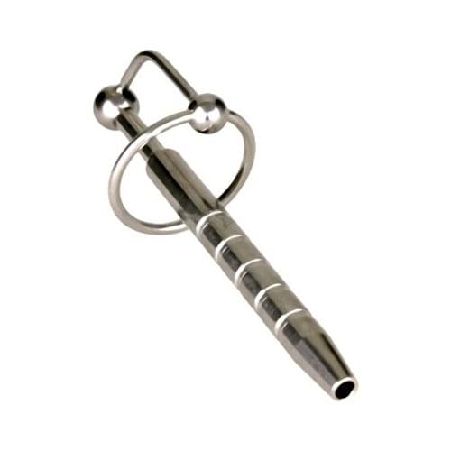 Male Stainless Steel Urethra Catheter with 2 size Cock ring,Penis Urinary Plug,Sex Toy,Adult Game,Urethra Stimulate Dilator A089