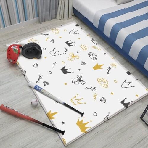Non-slip Living Room Baby Crawling Mat Nordic Style Modern Simple Flannel Model Room Mat Rug Decor Rug Area Carpet Bedroom Floor