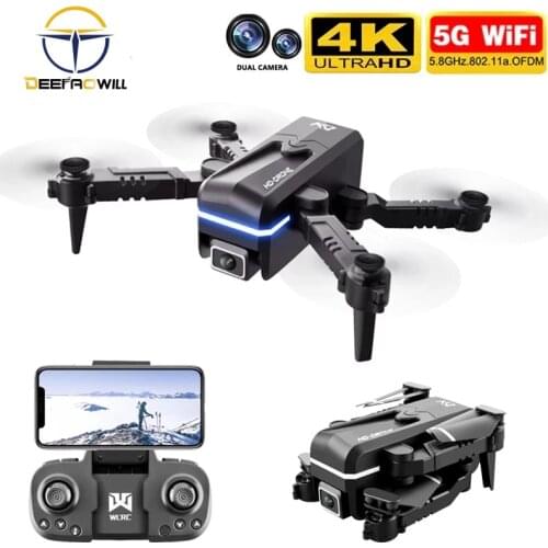 New KK1mini drone 4K HD dual camera WiFi Fpv air pressure height maintaining foldable Quadcopter RC Dron toy PK F11 DRONE