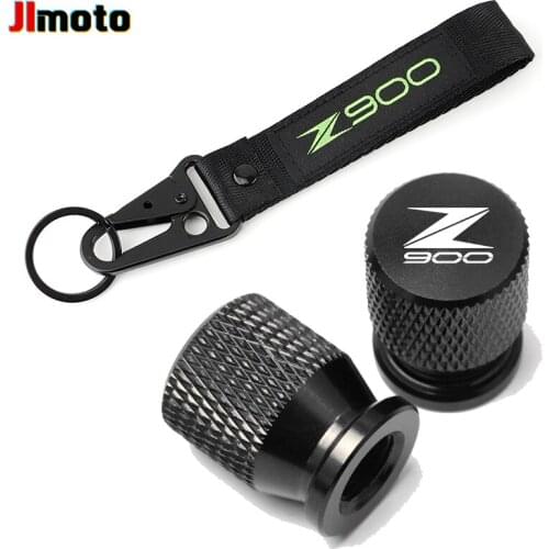 Newest Motorcycle Tyre Valve Cover Tire Air Port Stem Cap Accessorie&Embroidery Key Holder Chain Ring Keychain For Kawasaki Z900