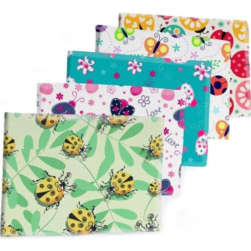 50*145CM Animals Insect Fabric Printed Polyester Cotton Twill Fabric Patchwor Printed