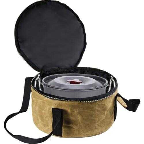 Camping Stoves Portable Travel Storage Bag Pot Cast Iron Bag Dustproof Bag Enamel Pot Package Suitable For 30.5cm Pan
