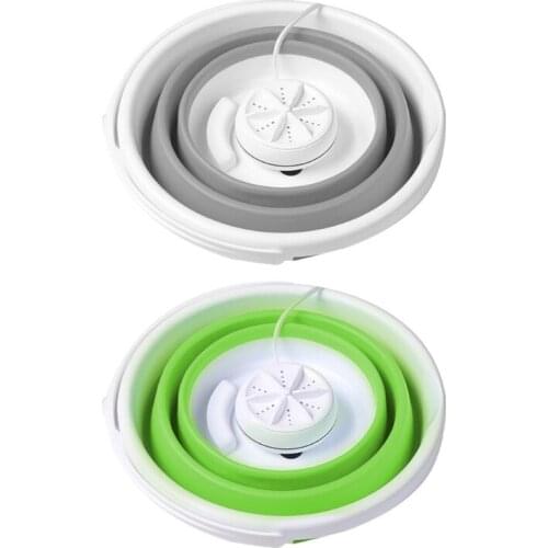 Foldable USB Travel Washer 4 Gear Mini Foldable Laundry Tub Capacity 10L for Travel for Baby Clothes Underwears 19QE