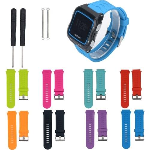 Silicone Replacement Watch Strap Wristwatch Band Watchband + LCD Screen Protectors Shield Film For Garmin Forerunner 920XT
