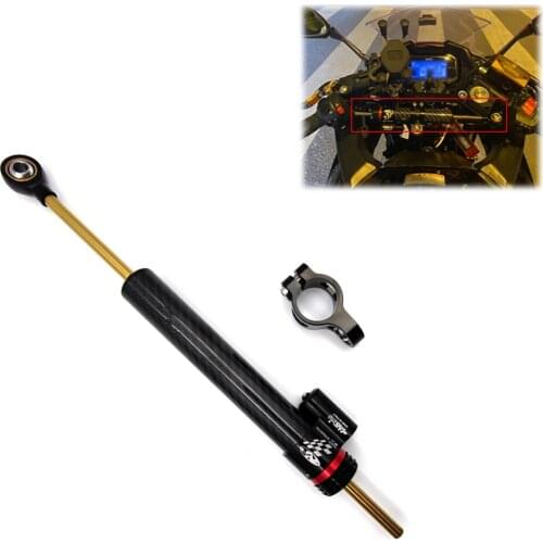 120MM Carbon Fiber Motorcycle Adjustable Steering Damper Shock Absorption Stabilizer Universal Motorcycle Accessories