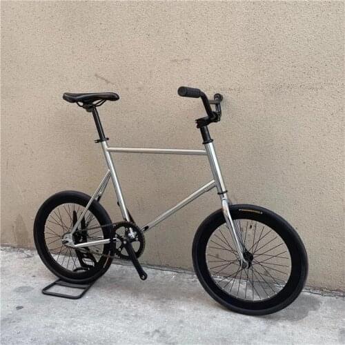 20 Inch High Carbon Steel Frame Fixed Gear Bike BMX Girls Student Movement Space Cycling Vehicles With Basket Bend Handlebar