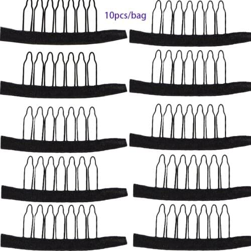10pcs wig -combs wig clips wigs accessories wig tools steel-wig-clips-combs for making wigs