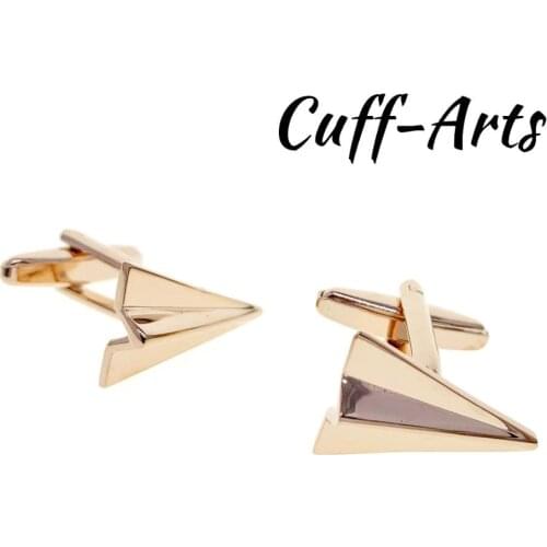 Cufflinks for Men Rose Gold Paper Plane Cufflinks Gifts for Men Gemelos Gemelli Spinki by Cuffarts C10457