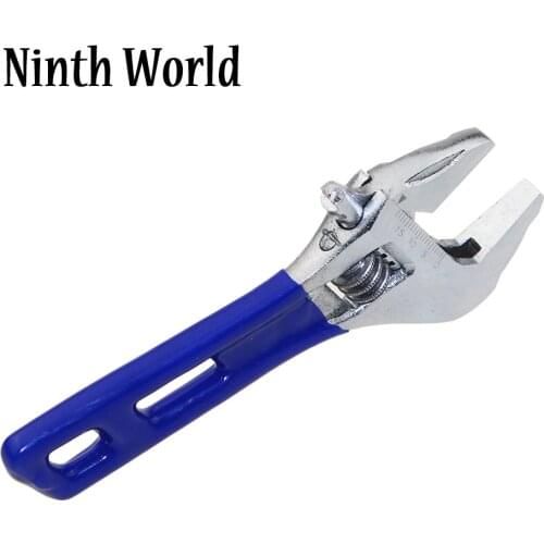 1pcs 4 "Adjustable Wrench Blue Grips Max 24mm Opening Universal Nut Spanner Hand Tools