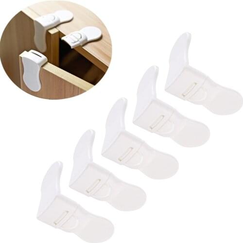 5 PCS Hard Plastic Baby Child Kids Care Safety Protection Drawer Cabinet Door Right Angle Corner Lock Children Security Products