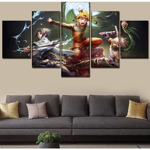 Swordsmen 5pcs Japan Anime Posters Wall Art Home Decor Canvas HD Printed Paintings Modular Pictures For Living Room Decoration
