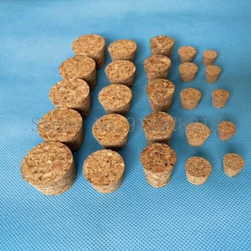 50pcs Top DIA 13mm to 39mm Wooden Cork Lab Glass Bottle Stopper Kettle Pudding Bottle Cork Cap Burette Tube Wood plug