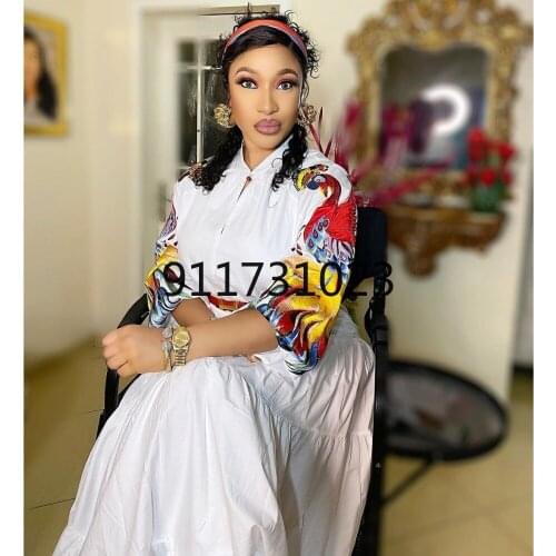 African Clothing Womens Maxi Long Dress White Gowns Fashion High Quality Elegant Chic Embroidered Cake Dress African Clothes