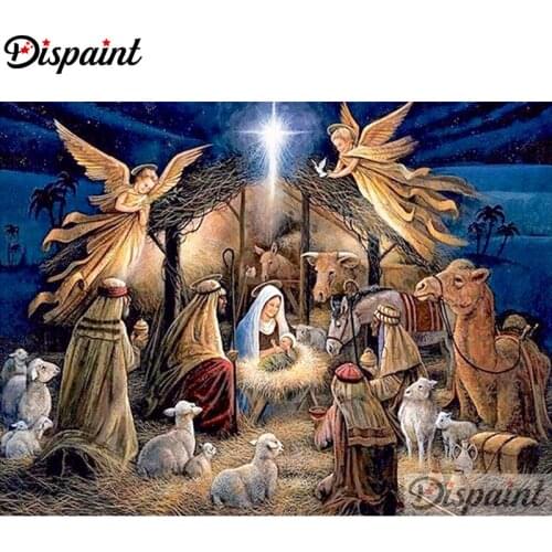 Dispaint Full Square/Round Drill 5D DIY Diamond Painting "Religious Jesus" Embroidery Cross Stitch 3D Home Decor A10381