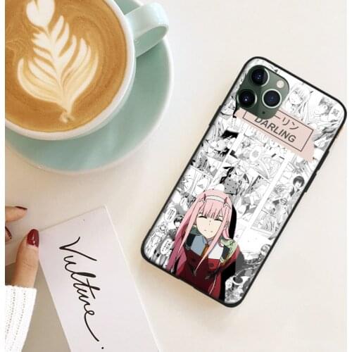 Zero Two 02 FRANXX anime Soft Silicone Glass Phone Case for IPhone SE 6s 7 8 Plus X Xr Xs 11 12 Mini Pro Max Samsung