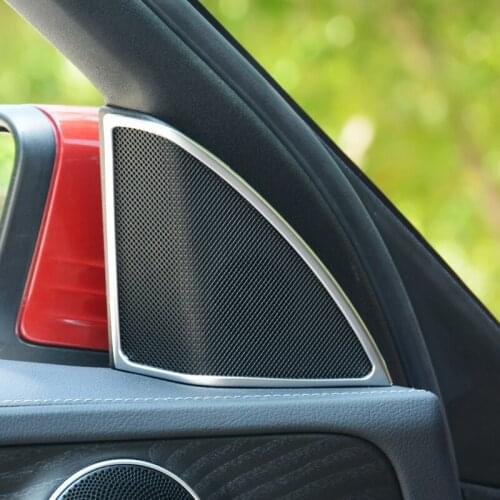 Chrome Door Audio Speaker Cover Frame Trim For Mercedes Benz C Class W205 C180 C200 C300 2015 2016 Car Styling Accessories