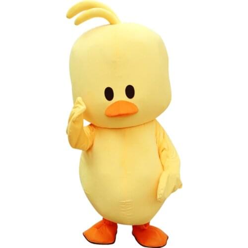 Yellow Duck Mascot Costume Cartoon Character Costume Carnival Festival Dress Outfit Adult Size Gift for Halloween Carnival Party